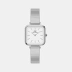 Quadro Women Quartz White Dial Analog Stainless Steel Watch DW00100521