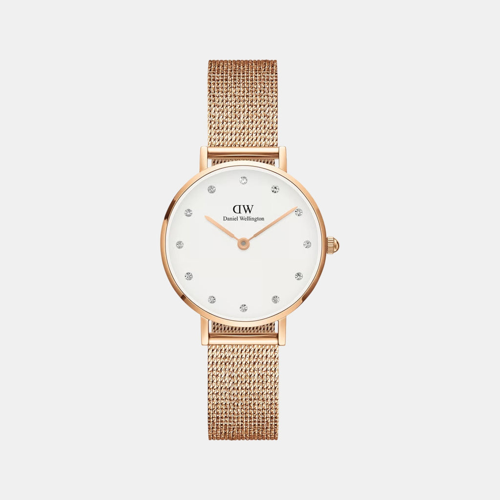 Petite Women Quartz White Dial Analog Stainless Steel Watch DW00100528