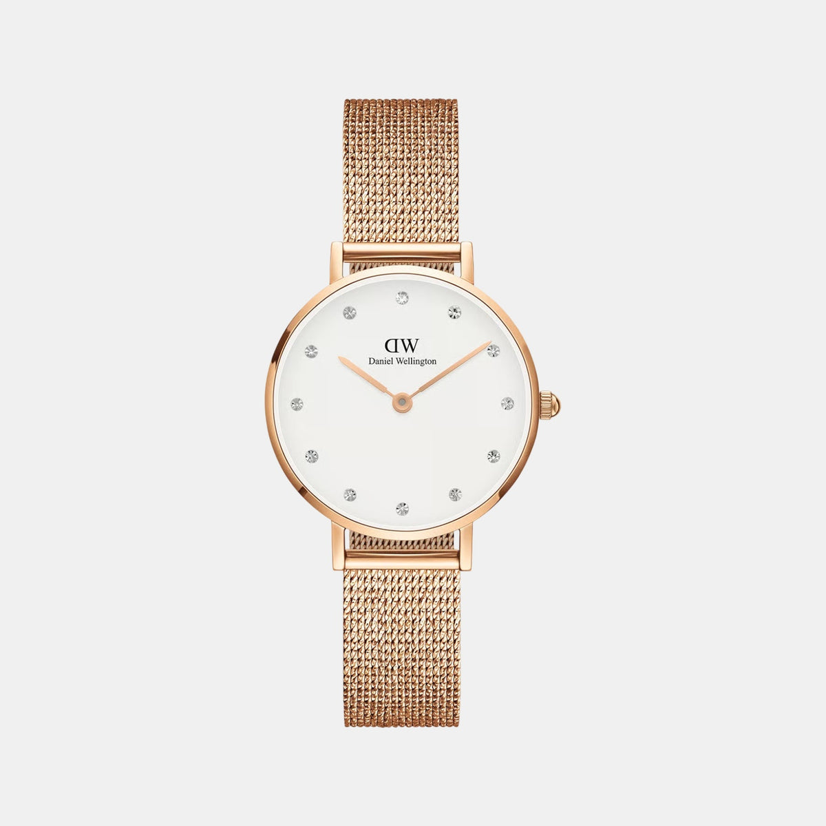 Petite Women Quartz White Dial Analog Stainless Steel Watch DW00100528