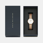 Petite Women Quartz White Dial Analog Stainless Steel Watch DW00100528