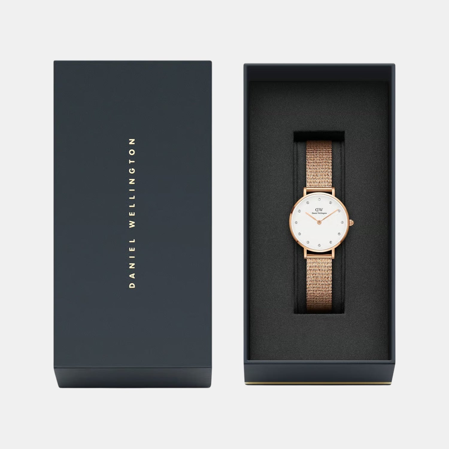 Petite Women Quartz White Dial Analog Stainless Steel Watch DW00100528