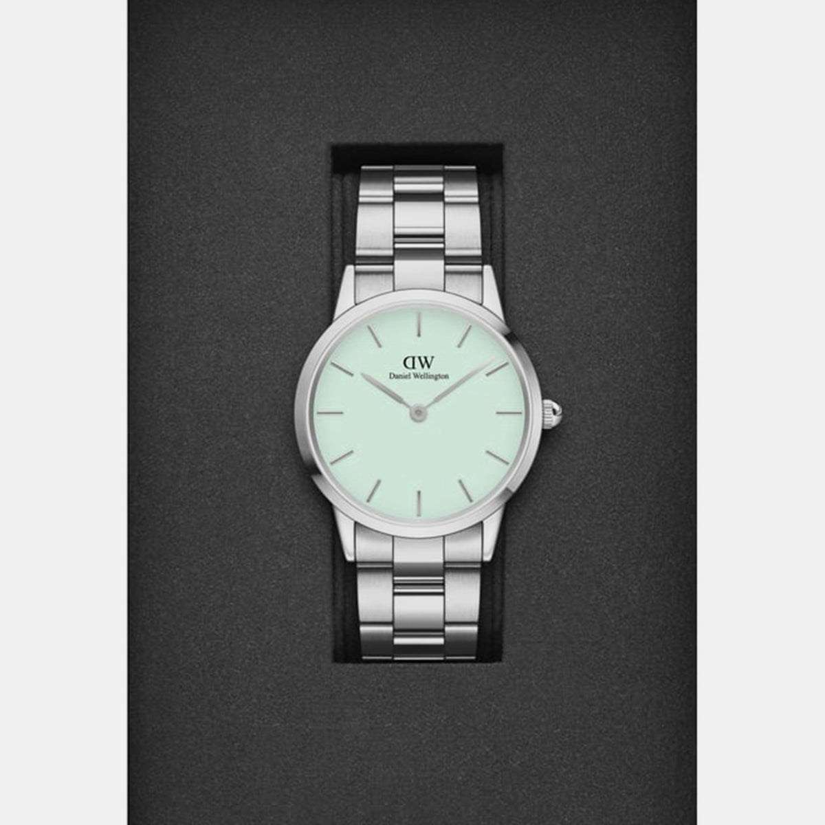 Women Quartz Green Dial Analog Stainless Steel Watch DW00100539