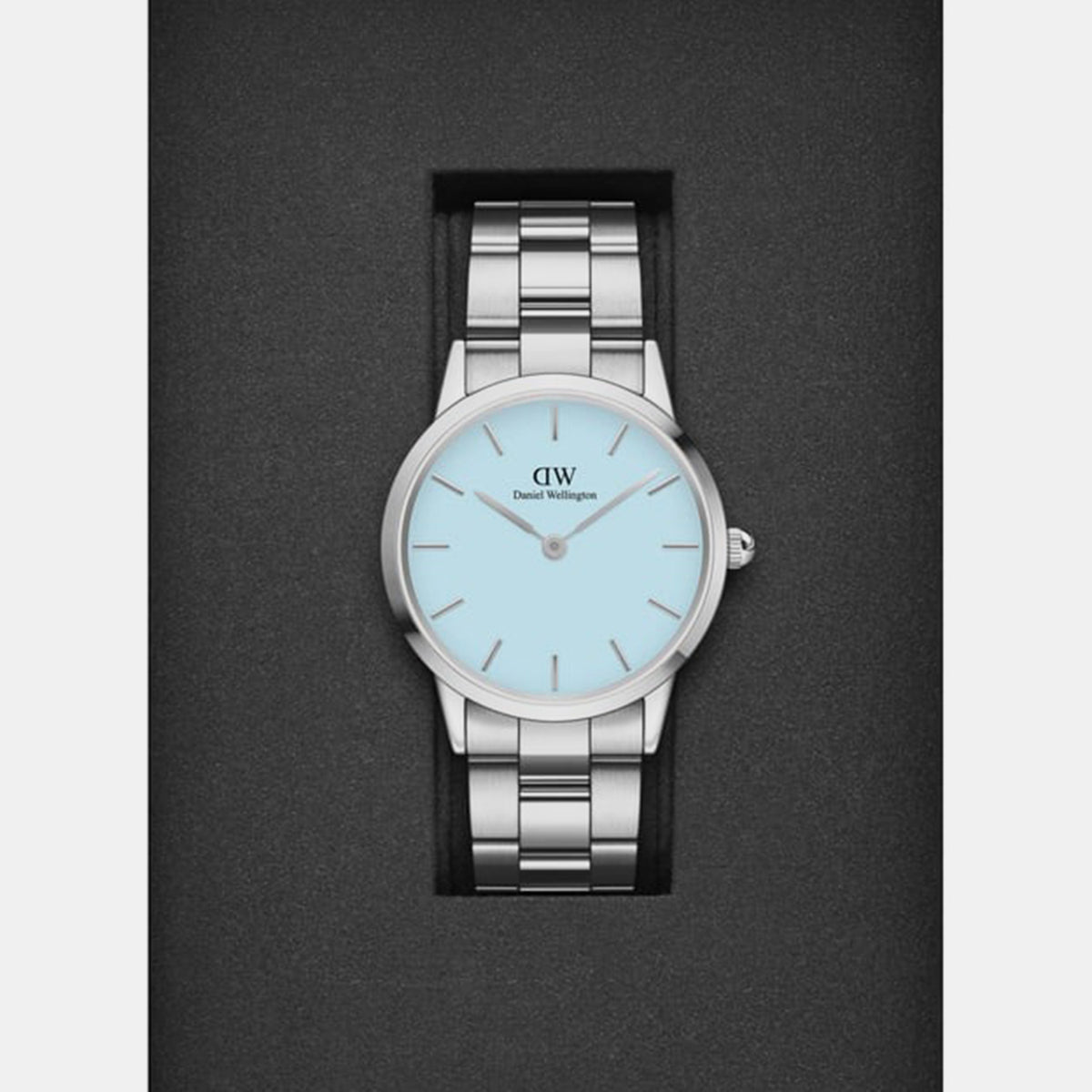 Women Quartz Blue Dial Analog Stainless Steel Watch DW00100542