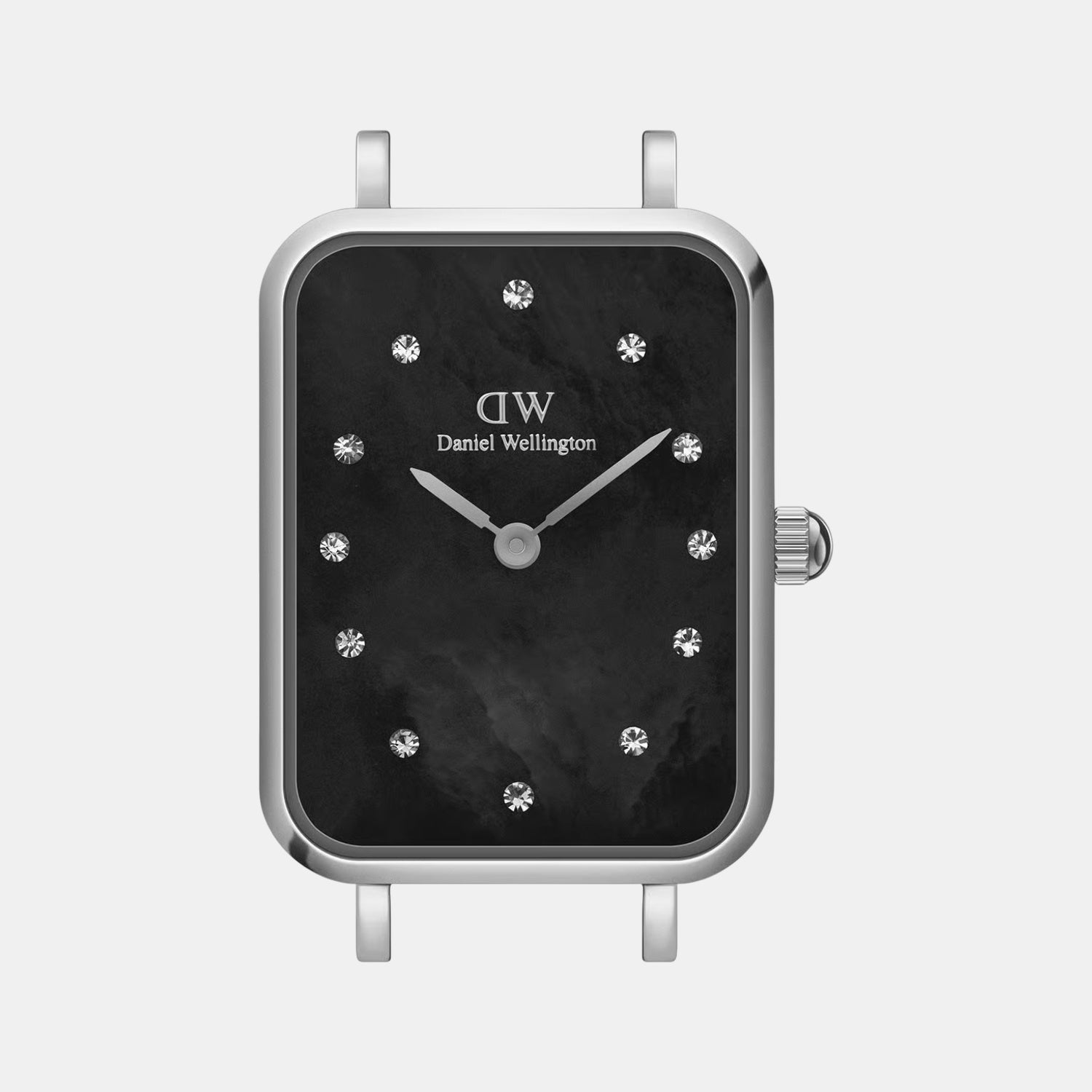 Quadro Women Quartz Mother of Pearl Black Dial Analog Stainless Steel Watch DW00100581