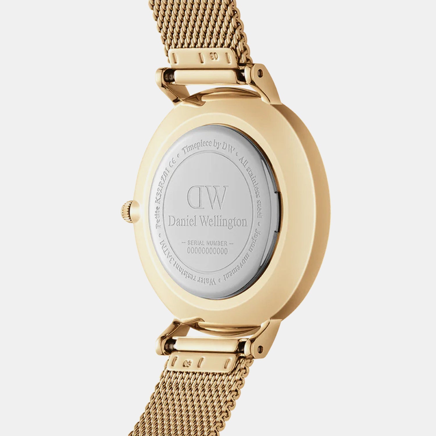 Petite Women Quartz White Dial Analog Mesh Watch DW00100604K
