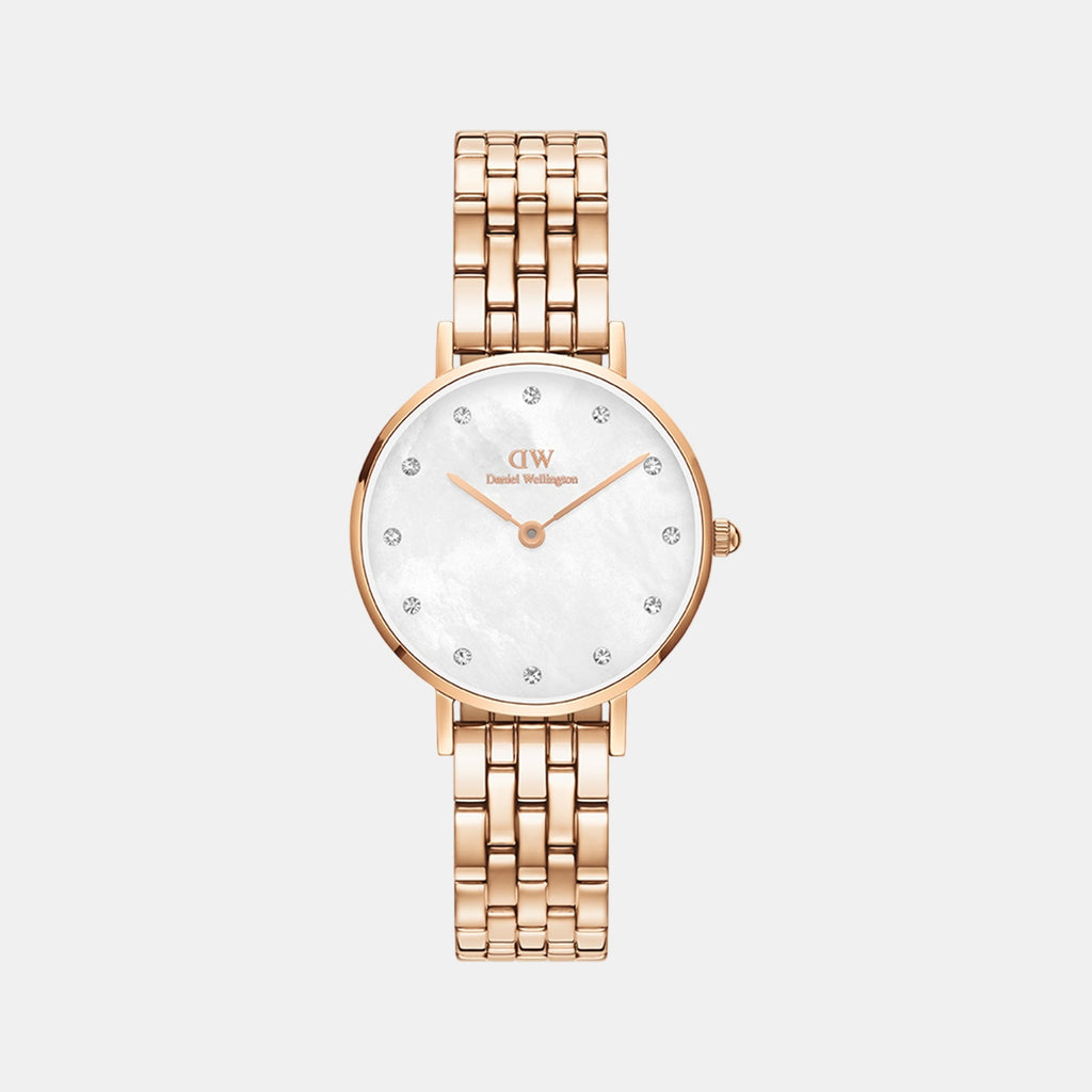 Petite Women Quartz Mother Of Pearl Dial Analog Stainless Steel Watch DW00100613K