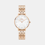 Petite Women Quartz Mother Of Pearl Dial Analog Stainless Steel Watch DW00100613K