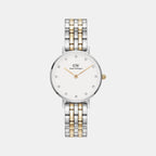 Petite Women Quartz White Dial Analog Stainless Steel Watch DW00100616K