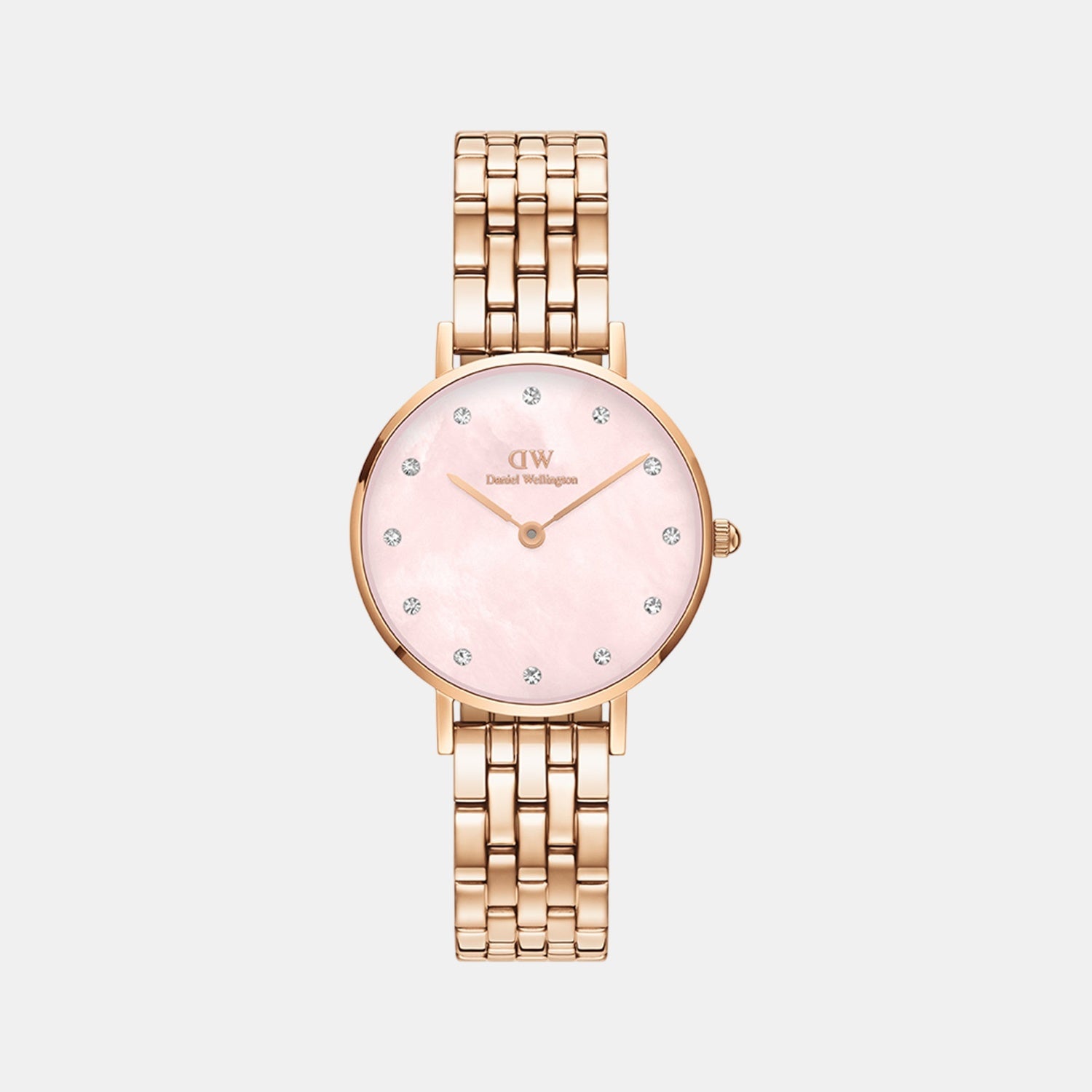 Petite Women Quartz Mother Of Pearl Dial Analog Stainless Steel Watch DW00100617K