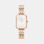 Quadro Women Quartz Mother Of Pearl Dial Analog Stainless Steel Watch DW00100620K