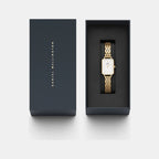 Quadro Women Quartz White Dial Analog Stainless Steel Watch DW00100622K