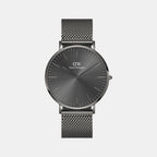 Classic Men Quartz Grey Dial Analog Stainless Steel Watch DW00100630K