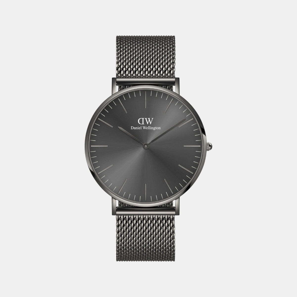 Classic Men Quartz Grey Dial Analog Stainless Steel Watch DW00100630K