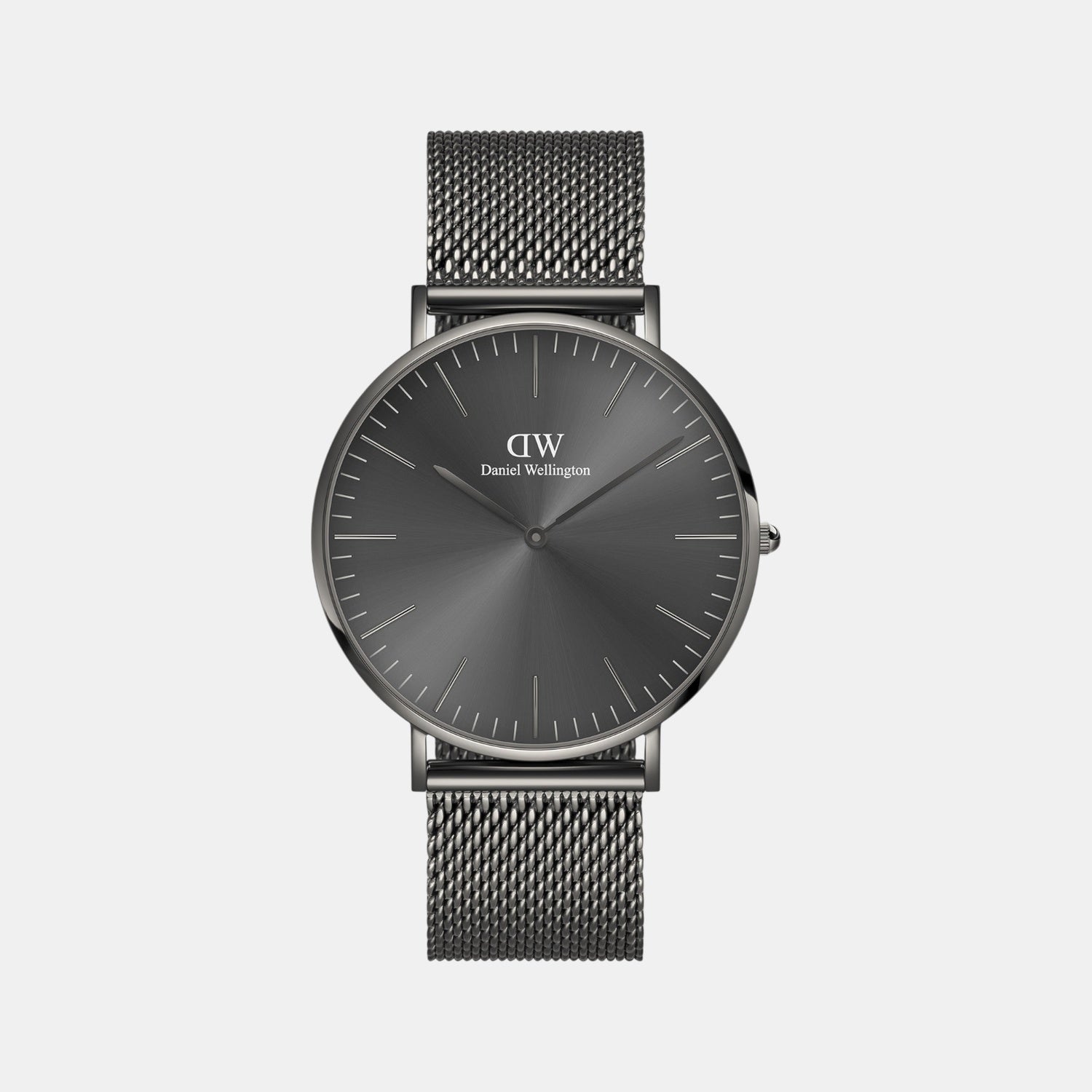 Classic Men Quartz Grey Dial Analog Stainless Steel Watch DW00100630K