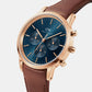 Iconic Men's Blue Analog Leather Watch DW00100639K