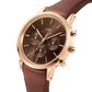 Iconic Men's Brown Analog Leather Watch DW00100640K