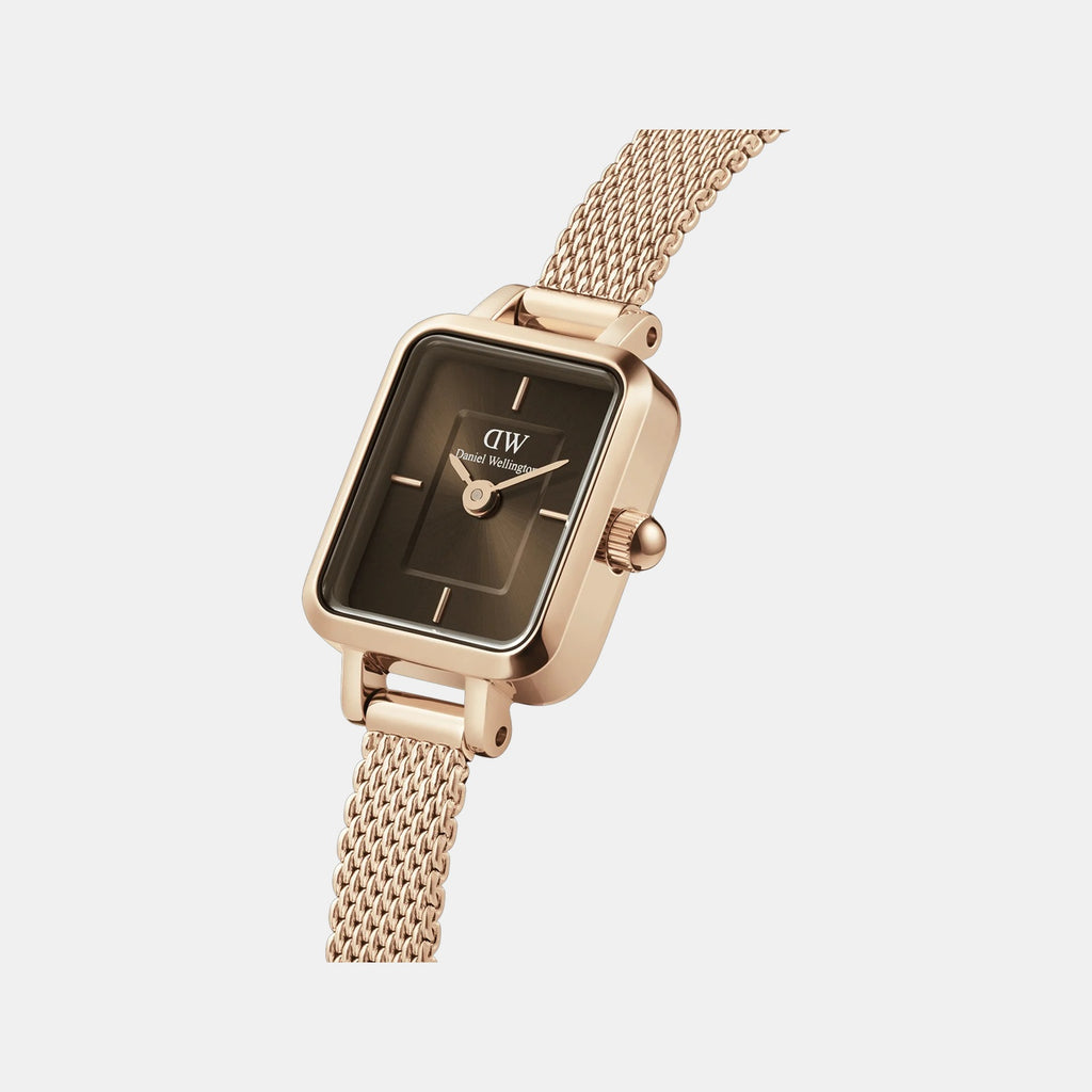 Quadro Women Quartz Brown Dial Analog Stainless Steel Watch DW00100649K