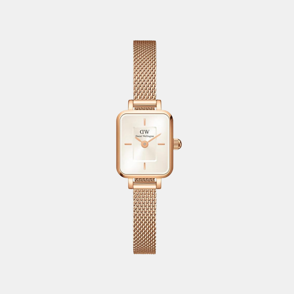 Women Quartz Champagne Dial Analog Stainless Steel Watch DW00100651