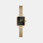 Quadro Women Quartz Black Dial Analog Stainless Steel Watch DW00100652