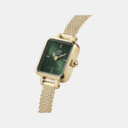 Micro Collection Women Quartz Emerald Dial Analog Stainless Steel Watch DW00100653