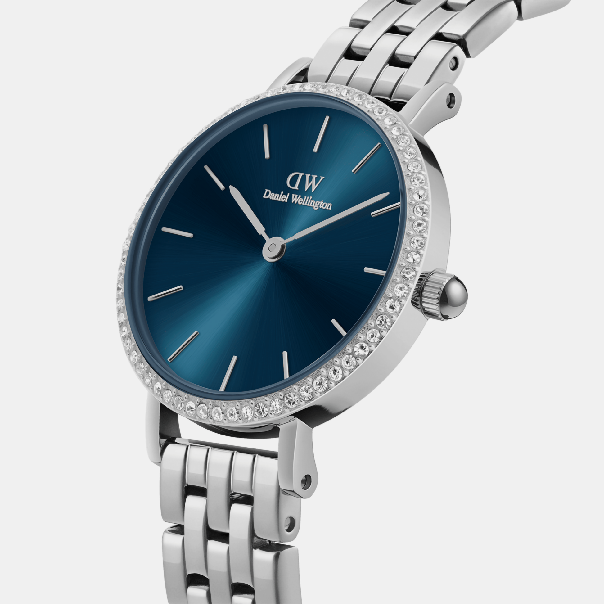 Daniel Wellington Petite Women Quartz Blue Dial Analog Stainless