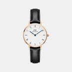 Petite Roman Numerals Women Quartz White Dial Analog Stainless Steel Watch DW00100683K
