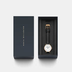 Women Quartz White Dial Analog Leather Watch DW00100683K