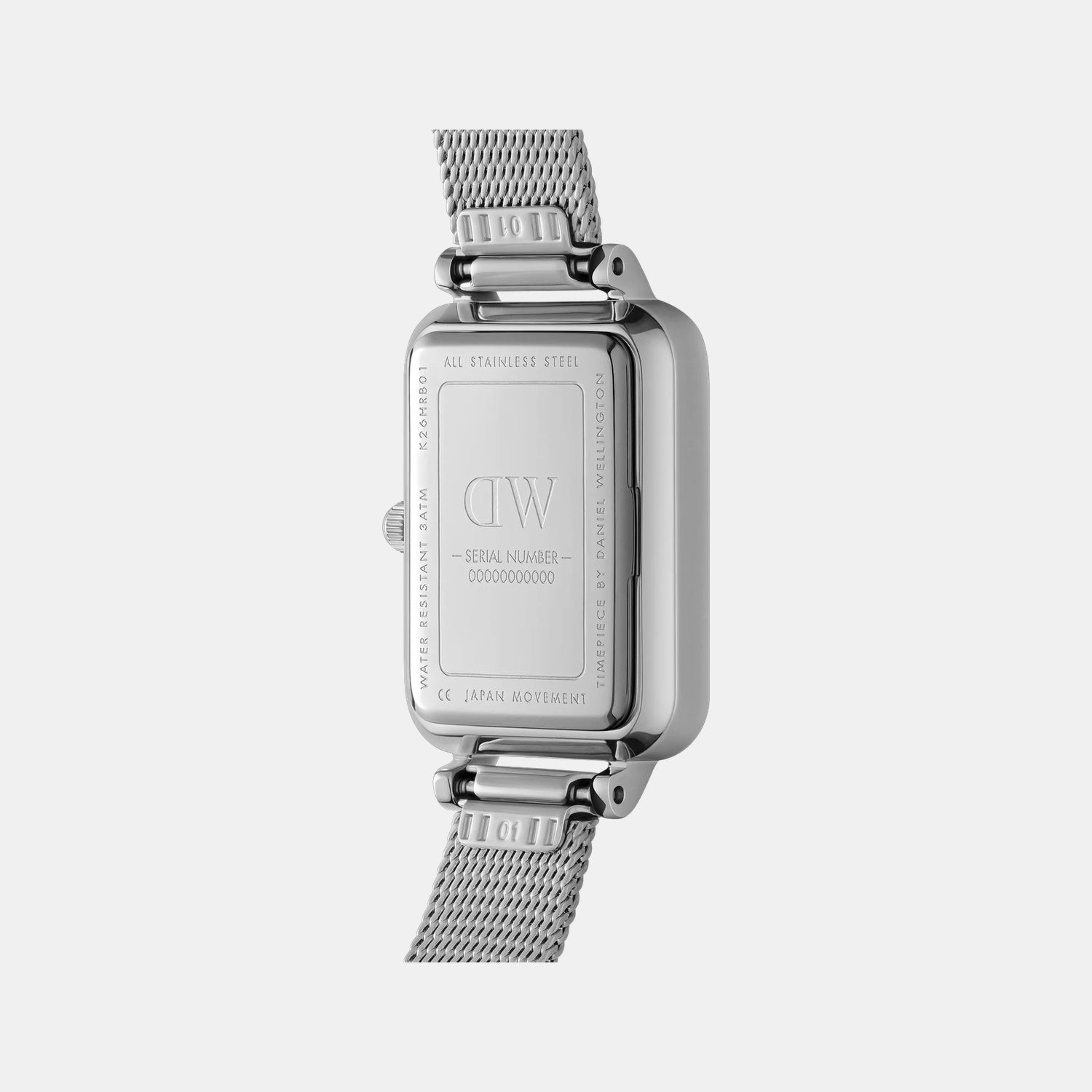 Quadro Roman Numerals Women Quartz White Dial Analog Stainless Steel Watch DW00100690K