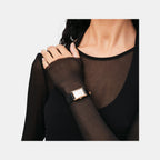 Tank Women Quartz White Dial Analog Stainless Steel Watch DW00100693K