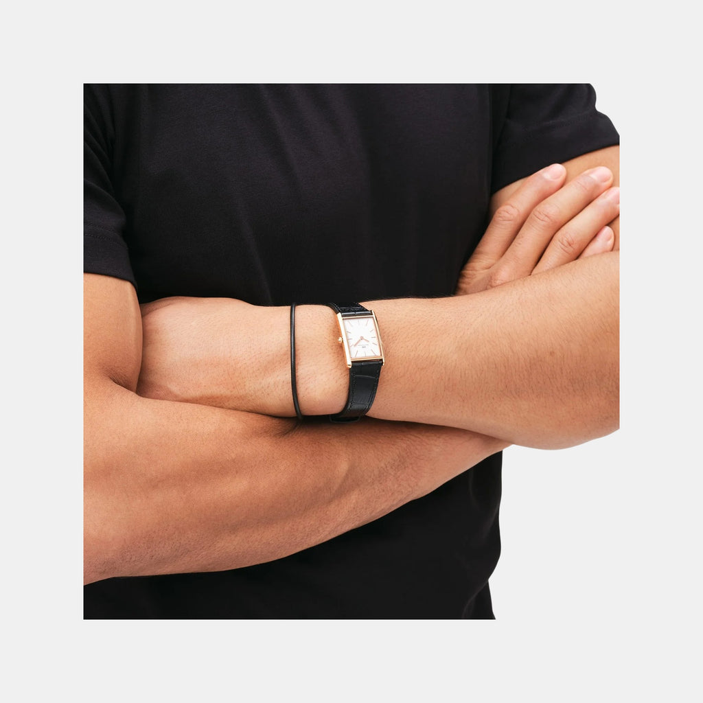 Tank Women Quartz White Dial Analog Stainless Steel Watch DW00100693K