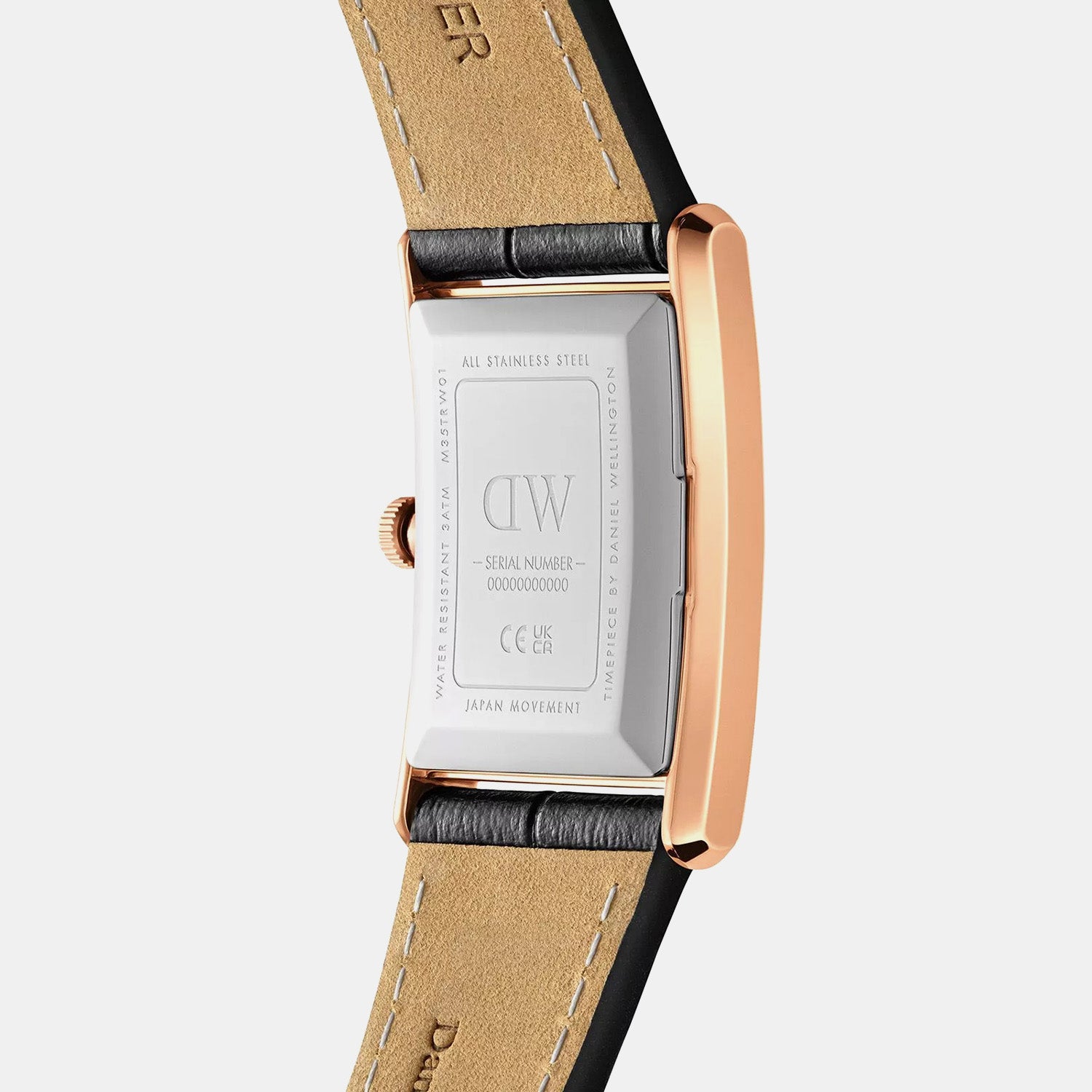 Tank Women Quartz White Dial Analog Leather Watch DW00100698