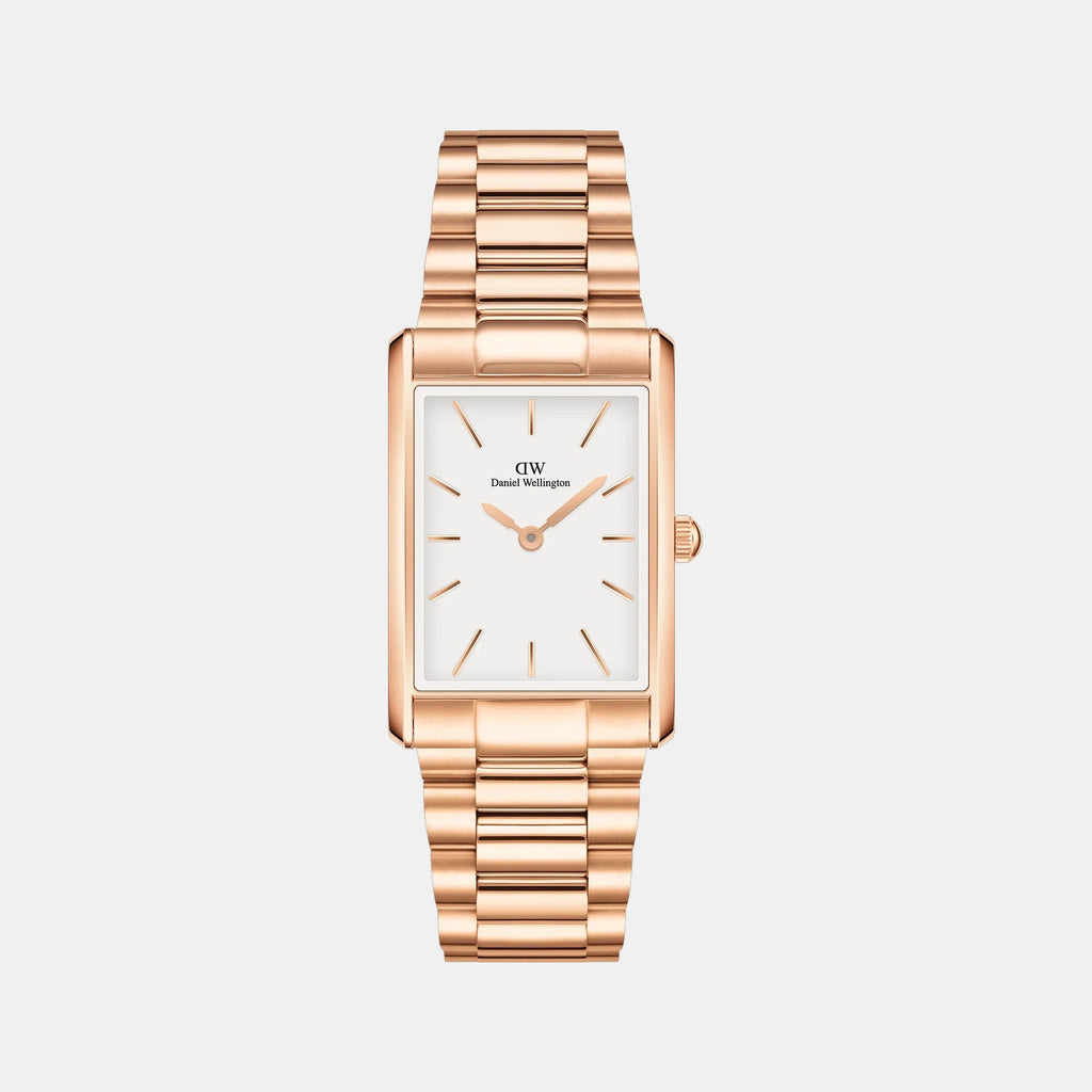 Tank Women Quartz White Dial Analog Stainless Steel Watch DW00100699K