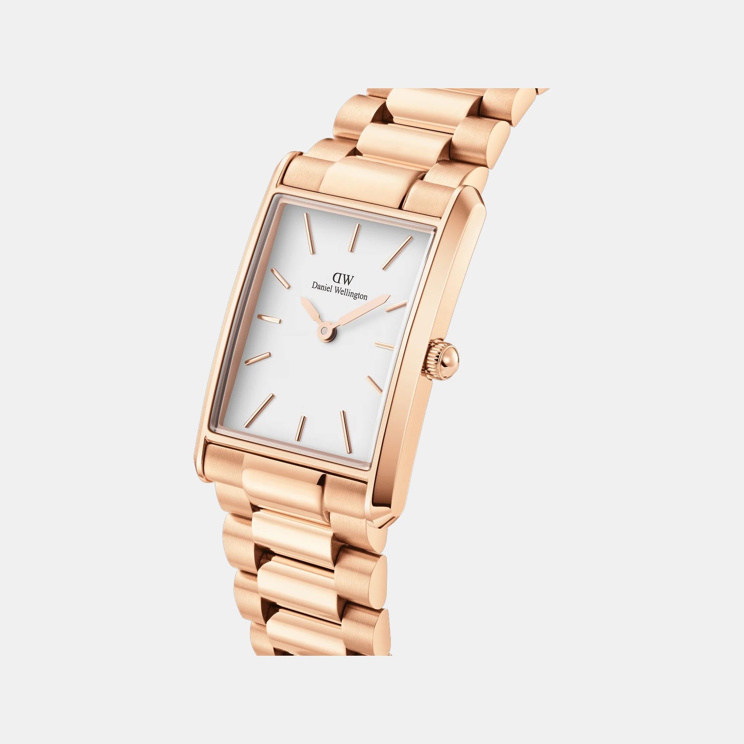 Tank Women Quartz White Dial Analog Stainless Steel Watch DW00100699K