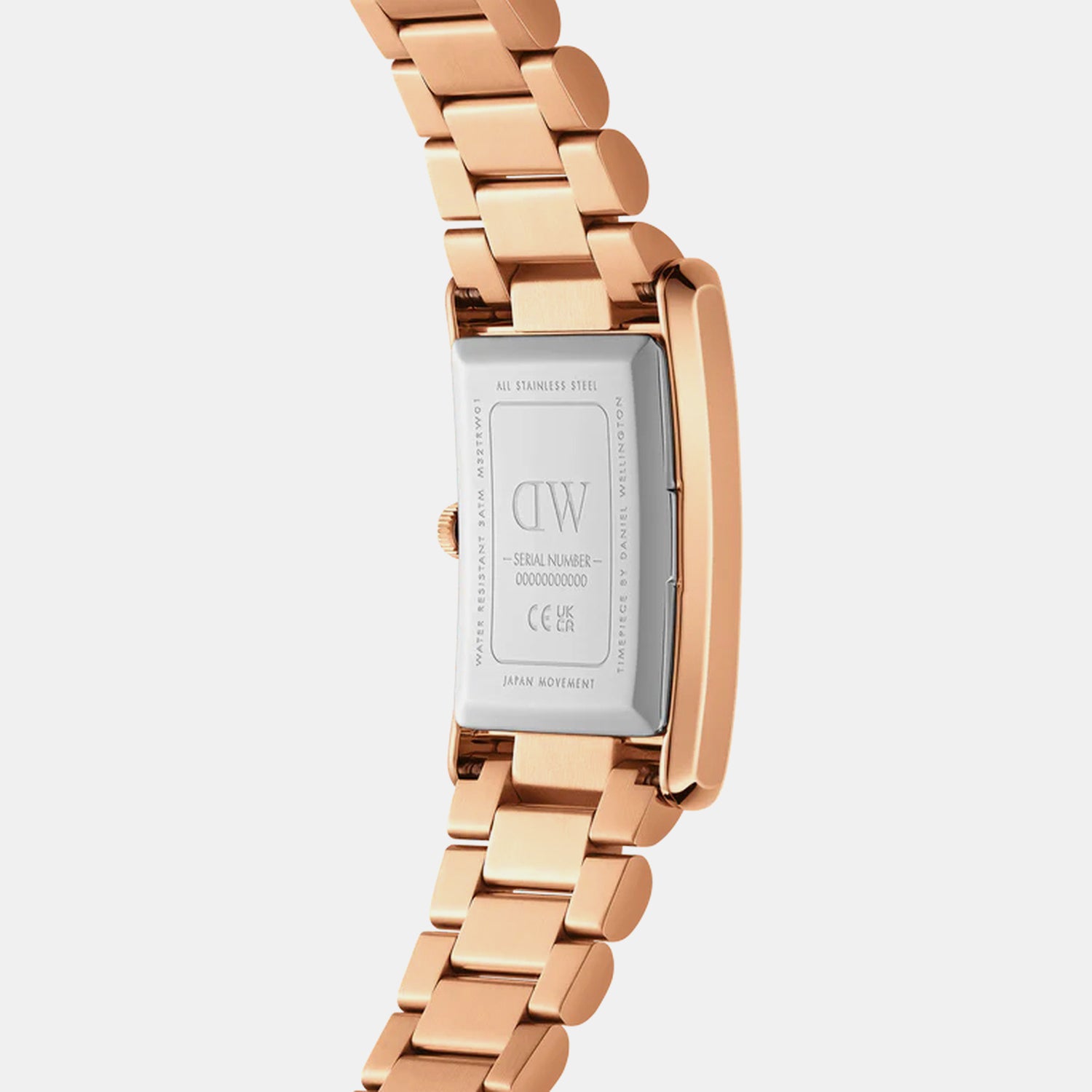 Tank Women Quartz White Dial Analog Stainless Steel Watch DW00100699K