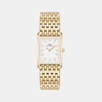 Tank Women Quartz White Dial Analog Stainless Steel Watch DW00100705K