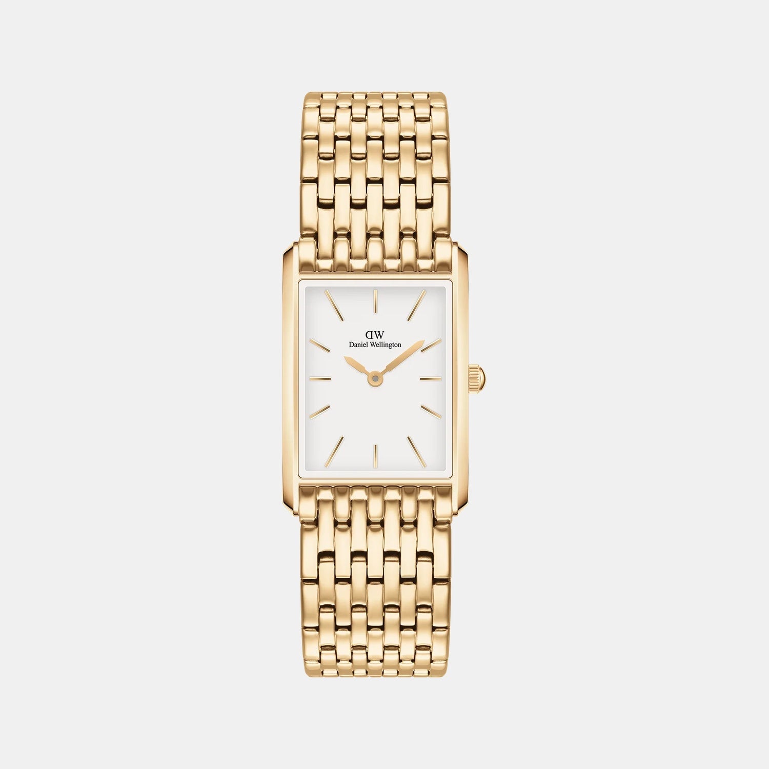 Tank Women Quartz White Dial Analog Stainless Steel Watch DW00100705K