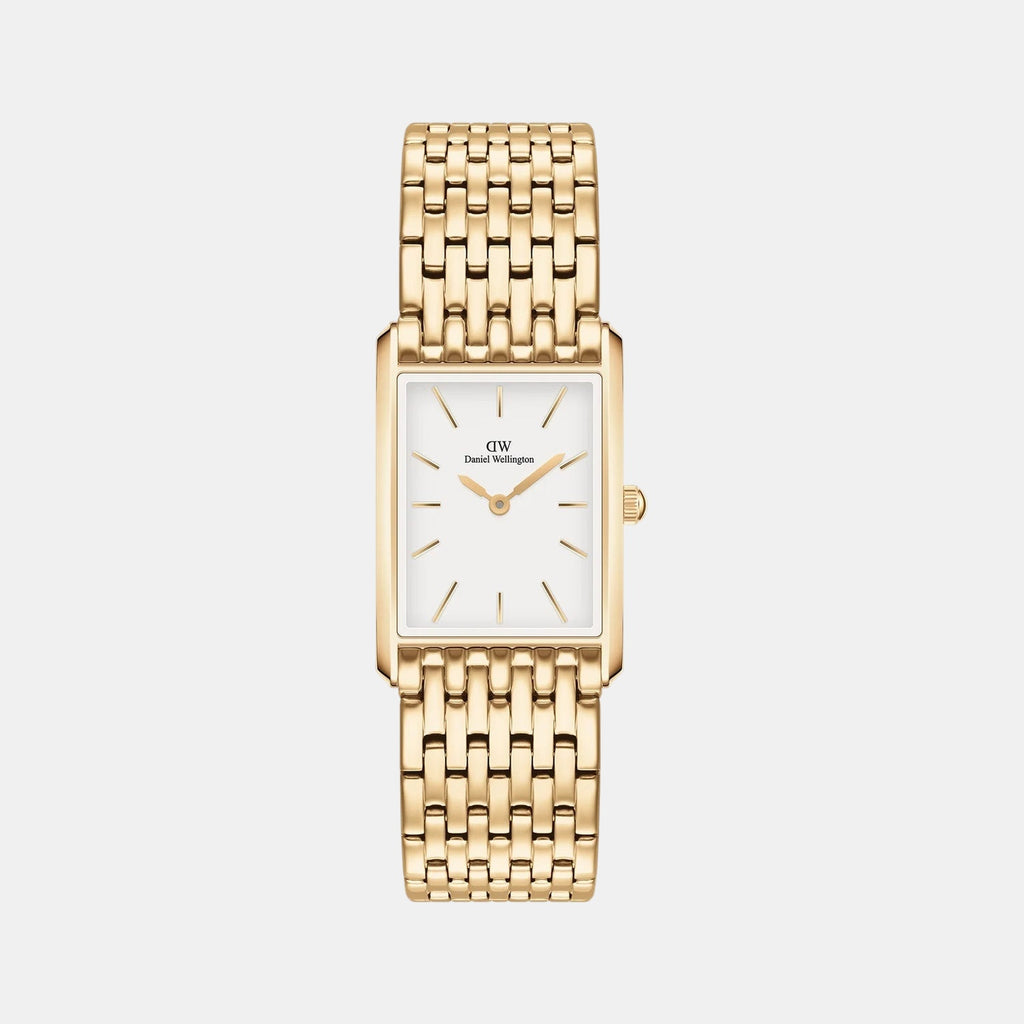 Tank Women Quartz White Dial Analog Stainless Steel Watch DW00100705K