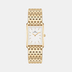 Tank Women Quartz White Dial Analog Stainless Steel Watch DW00100705K