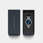 Classic Men Quartz Blue Dial Analog Stainless Steel Watch DW00100710K