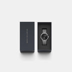 Classic Men Quartz Black Dial Analog Stainless Steel Watch DW00100711K