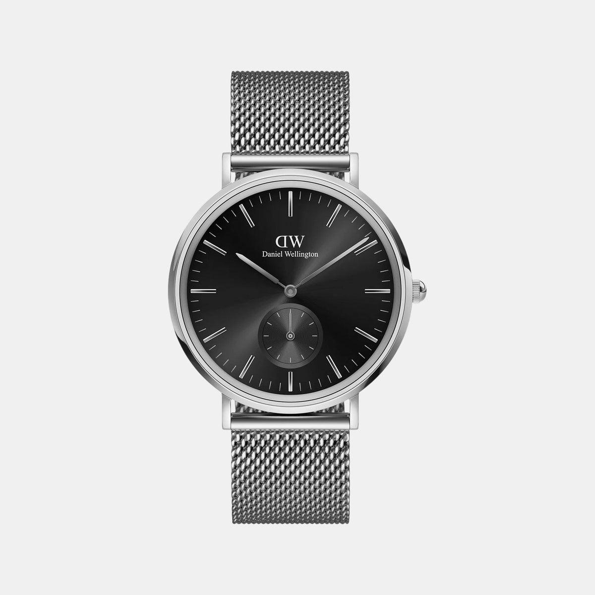 Classic Men Quartz Black Dial Analog Mesh Watch DW00100711K