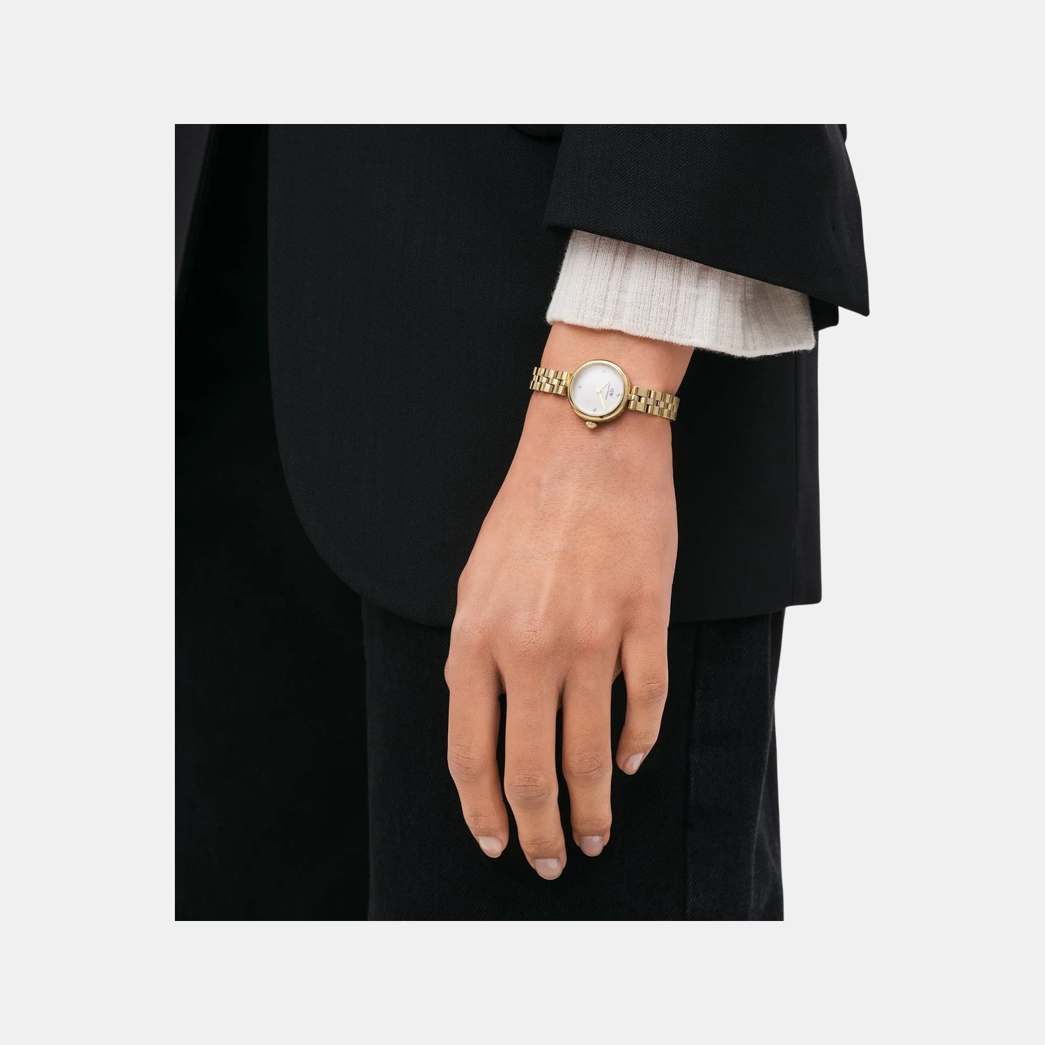 Elan Jewelry Women Quartz White Dial Analog Stainless Steel Watch DW00100715K