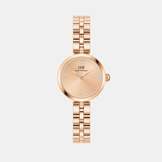 Elan Jewelry Women Quartz Rose Gold Dial Analog Stainless Steel Watch DW00100720