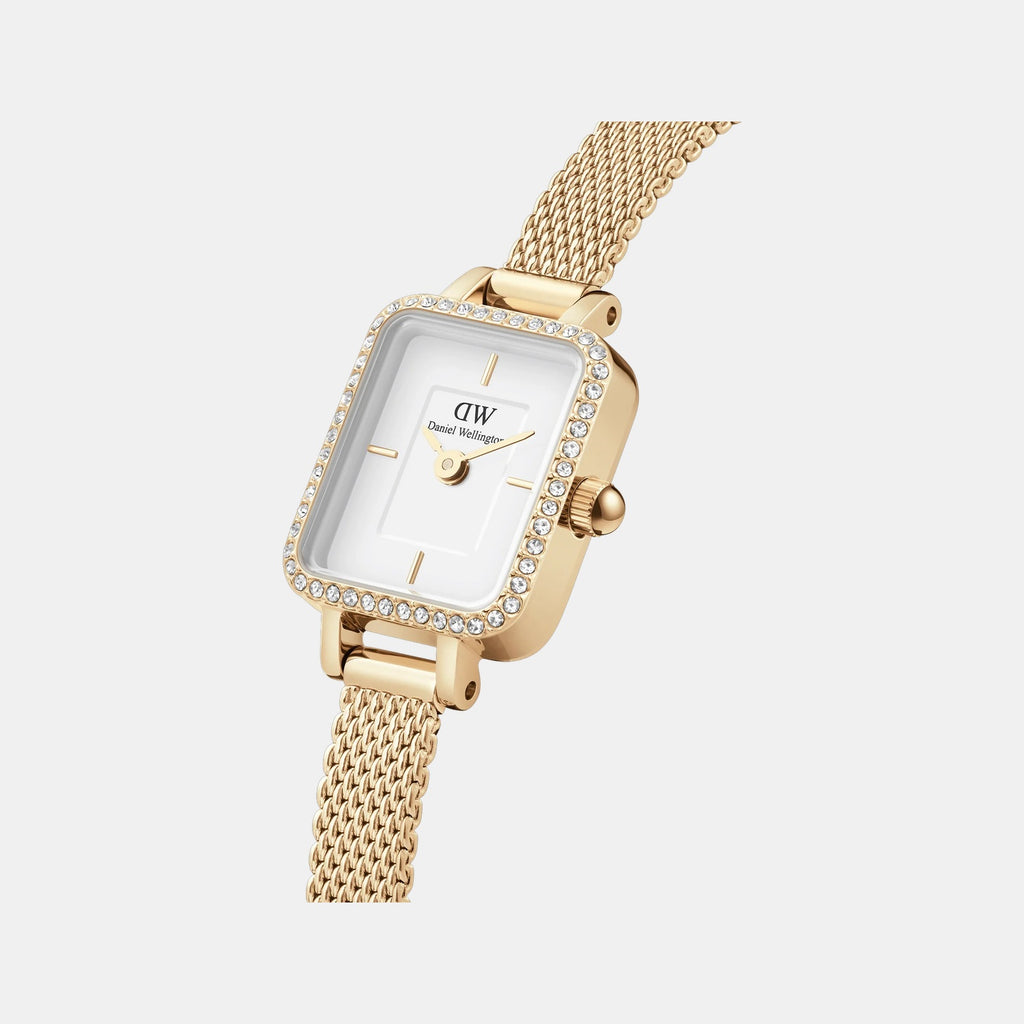 Quadro Mini Women Quartz Analog Dial Analog Stainless Steel Watch DW00100730K