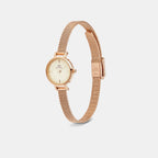 Women Quartz Champagne Dial Analog Stainless Steel Watch DW00100741K