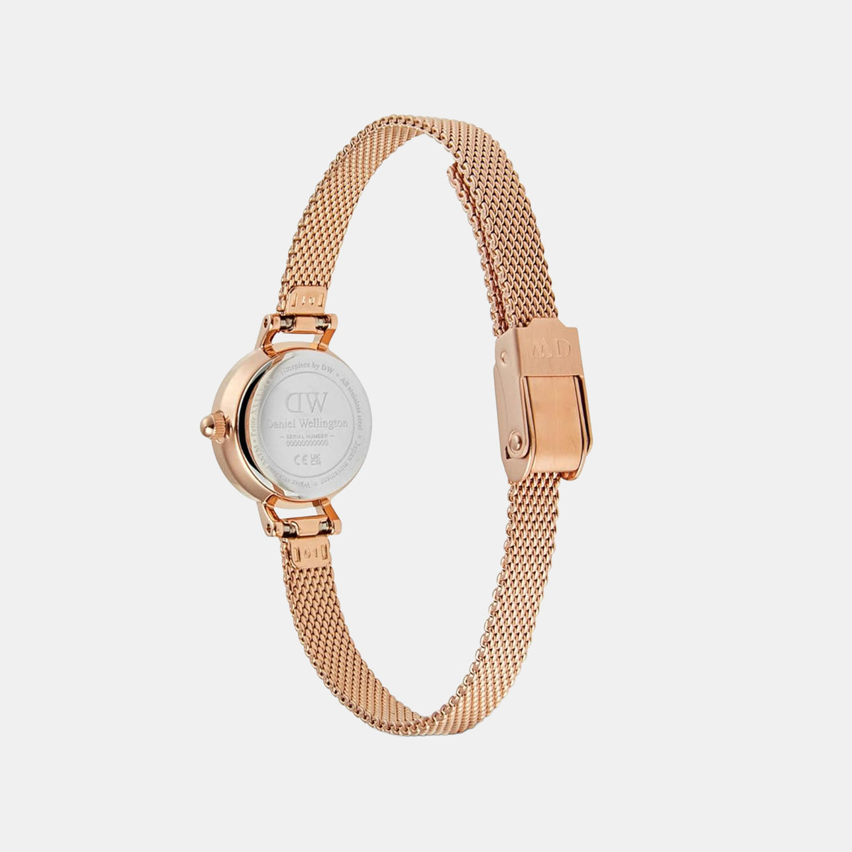 Petite Women Quartz Champagne Dial Analog Mesh Watch DW00100741K