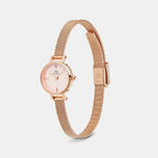 Women Quartz Pink Dial Analog Stainless Steel Watch DW00100743