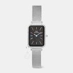 Quadro Women Quartz Black Dial Analog Mesh Watch DW00100747K