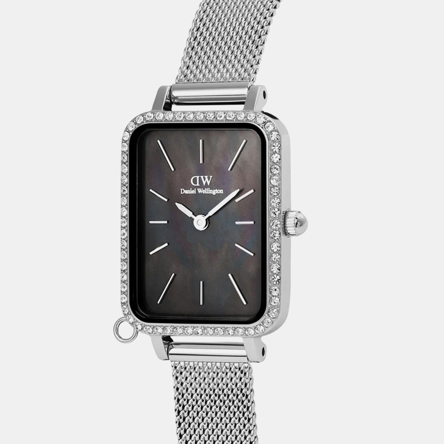 Quadro Women Quartz Black Dial Analog Mesh Watch DW00100747K