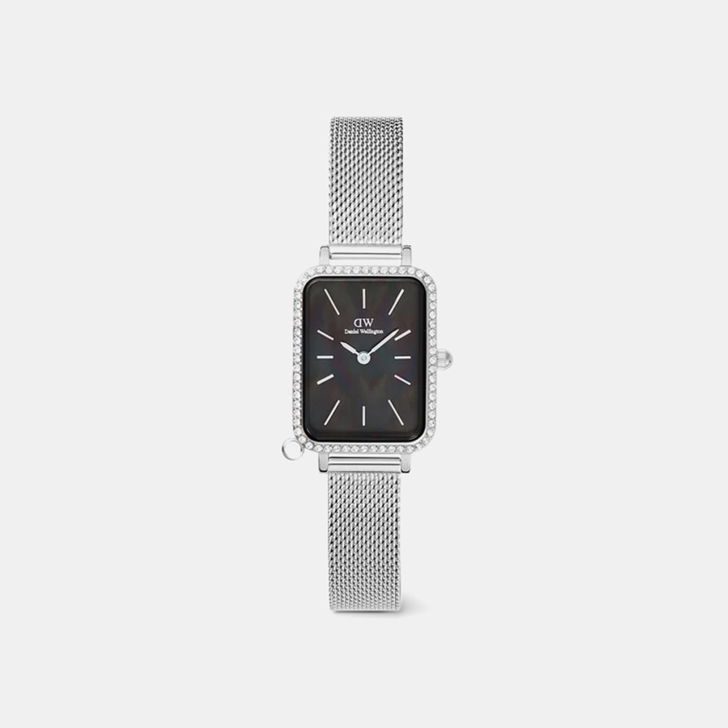 Quadro Women Quartz Black Dial Analog Mesh Watch DW00100747K